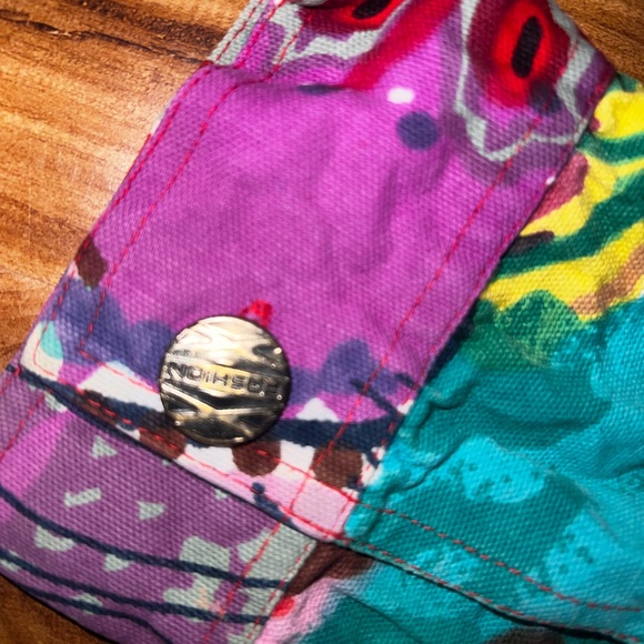 Vintage PHOOL Paint Splatter Button Front Jacket Multicolor Made In India - Picture 6 of 7